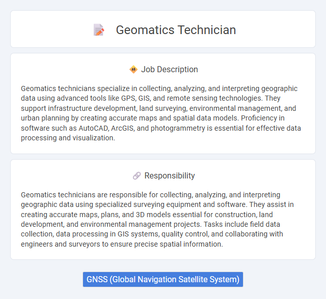 Geomatics Technician Job Description and Career Detail