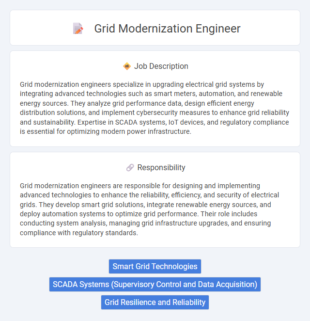 Grid Modernization Engineer Job Description and Career Detail