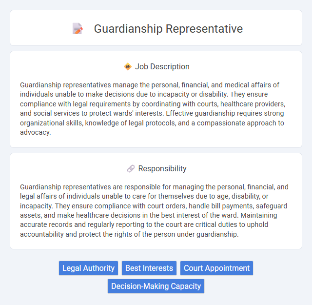 Guardianship Representative Job Description and Career Detail