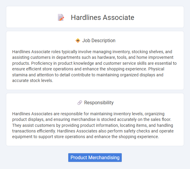 Hardlines Associate Job Description and Career Detail