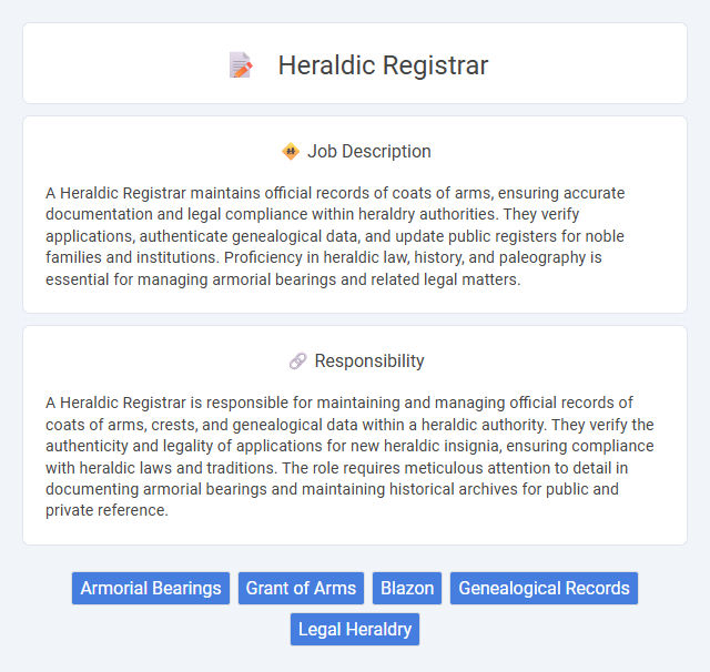 Heraldic Registrar Job Description and Career Detail