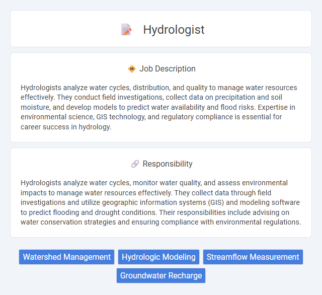 Hydrologist Job Description and Career Detail