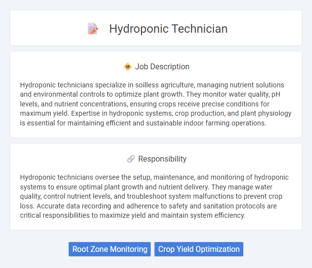 Hydroponic Technician Job Description and Career Detail