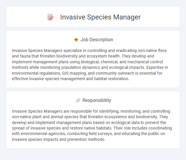 Invasive Species Manager Job Description and Career Detail