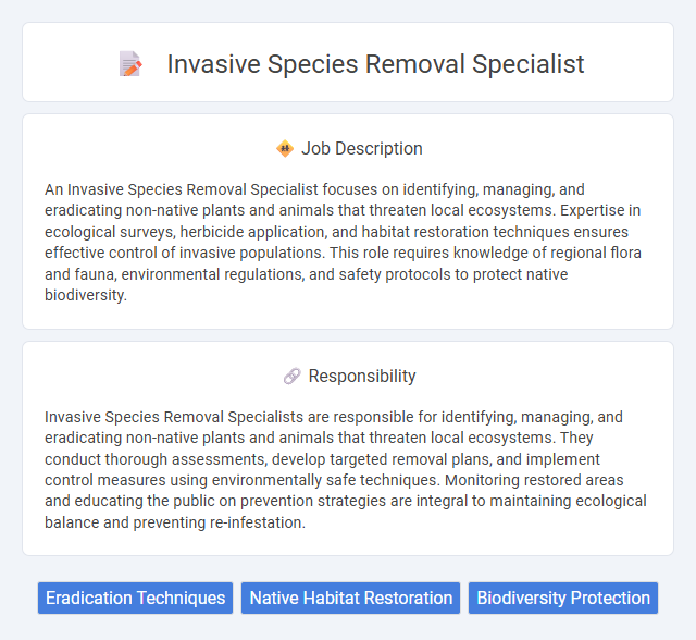 Invasive Species Removal Specialist Job Description and Career Detail