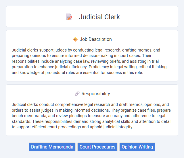Judicial Clerk Job Description and Career Detail