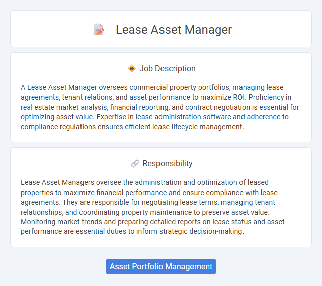 Lease Asset Manager Job Description and Career Detail