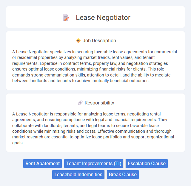 Lease Negotiator Job Description and Career Detail