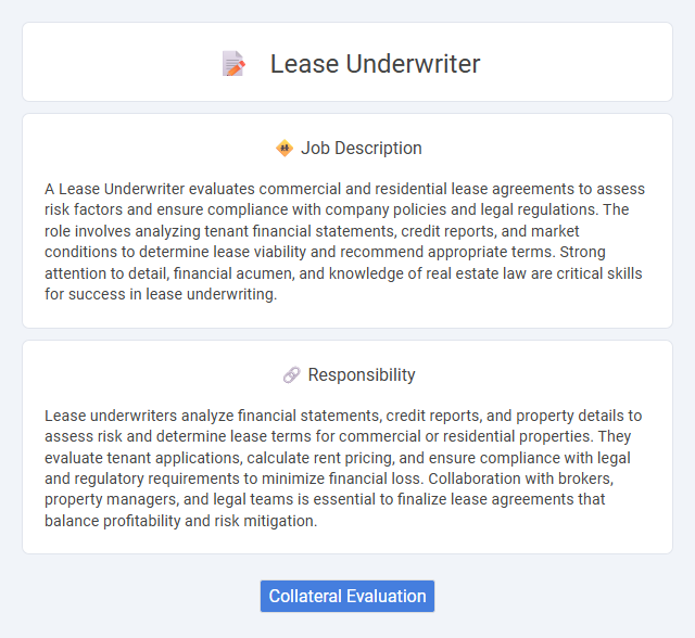 Lease Underwriter Job Description and Career Detail