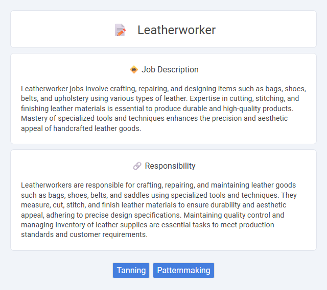 Leatherworker Job Description and Career Detail