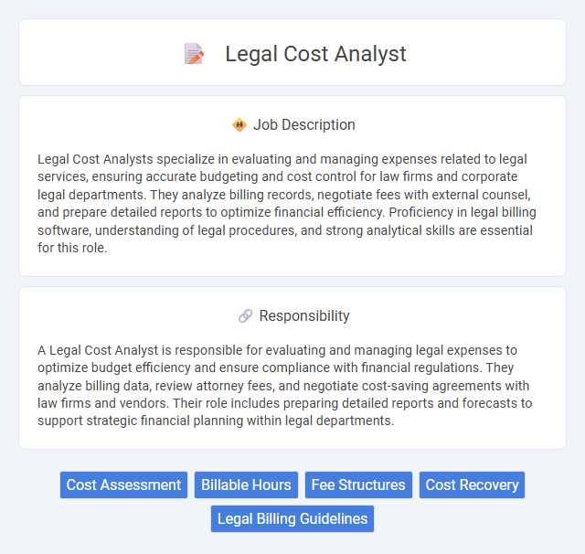 Legal Cost Analyst Job Description and Career Detail