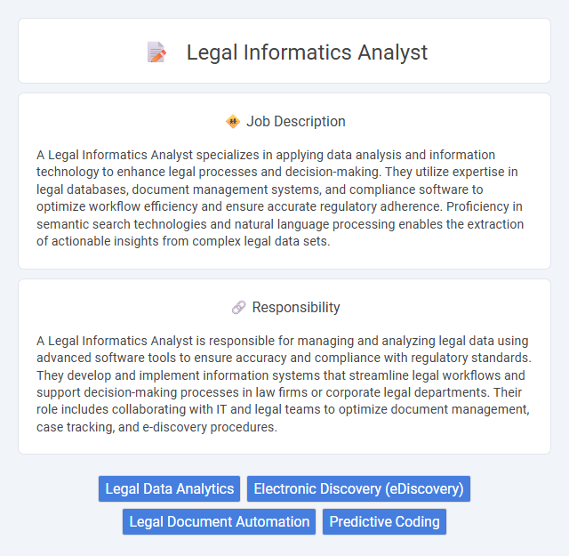 Legal Informatics Analyst Job Description and Career Detail