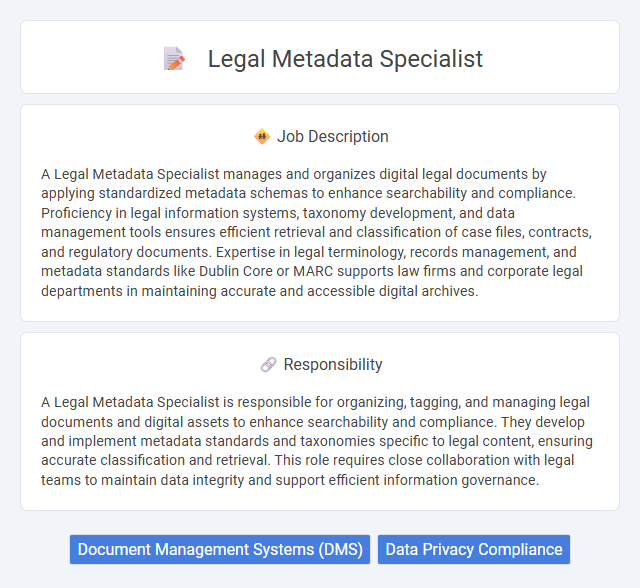 Legal Metadata Specialist Job Description and Career Detail