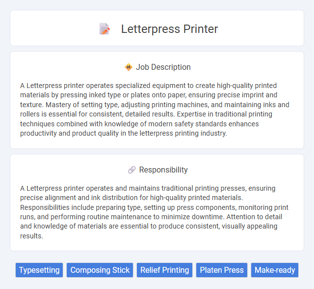 Letterpress Printer Job Description and Career Detail
