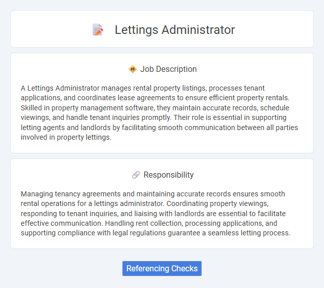 Lettings Administrator Job Description and Career Detail