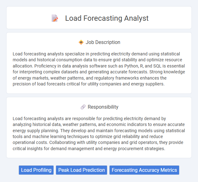 Load Forecasting Analyst Job Description and Career Detail