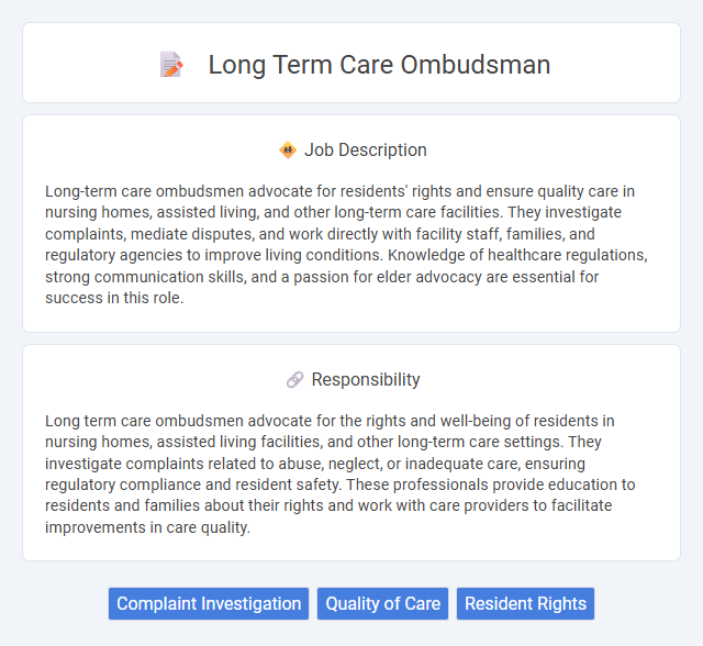 Long Term Care Ombudsman Job Description and Career Detail