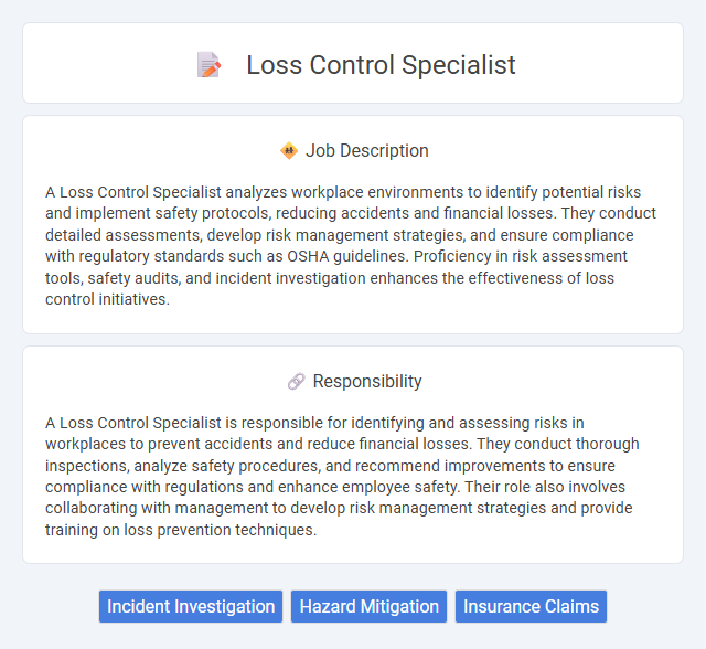 Loss Control Specialist Job Description and Career Detail