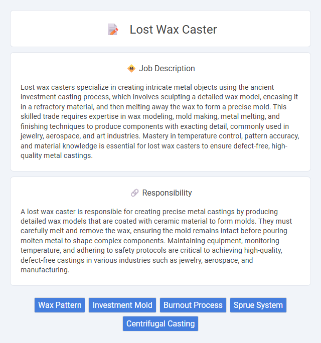 Lost Wax Caster Job Description and Career Detail
