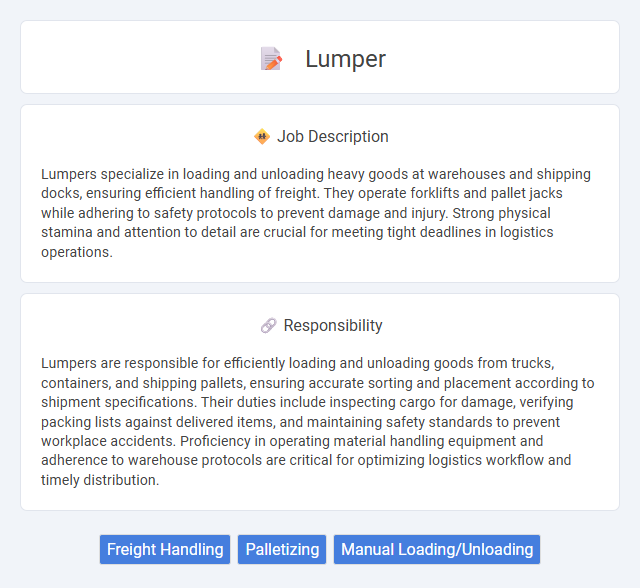Lumper Job Description and Career Detail