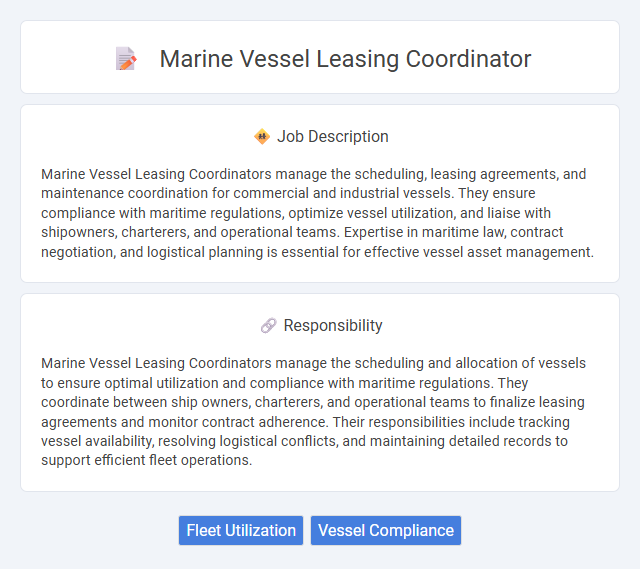 Marine Vessel Leasing Coordinator Job Description and Career Detail