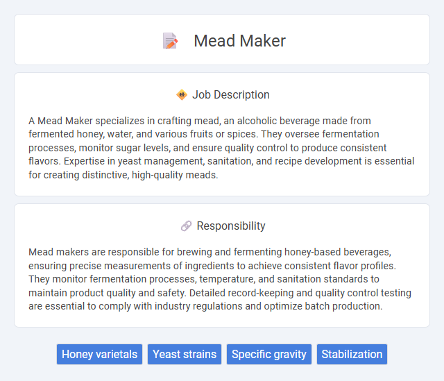 Mead Maker Job Description and Career Detail