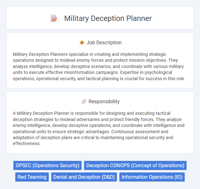 Military Deception Planner Job Description and Career Detail
