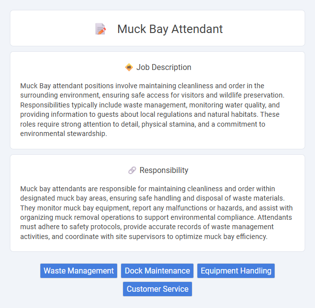 Muck Bay Attendant Job Description and Career Detail
