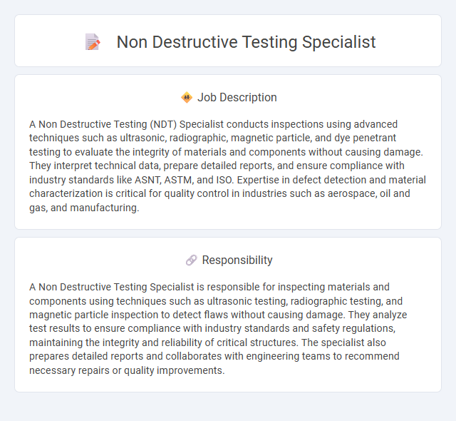 Non Destructive Testing Specialist Job Description and Career Detail