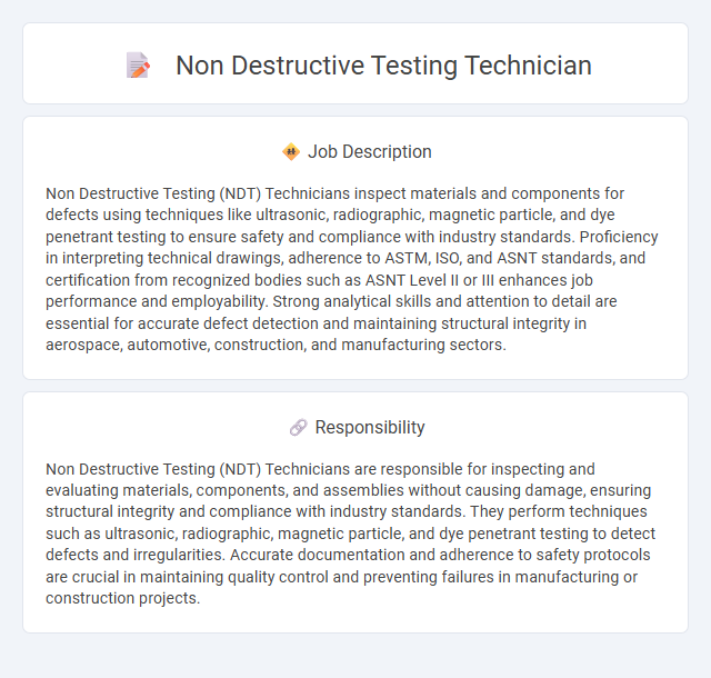 Non Destructive Testing Technician Job Description and Career Detail