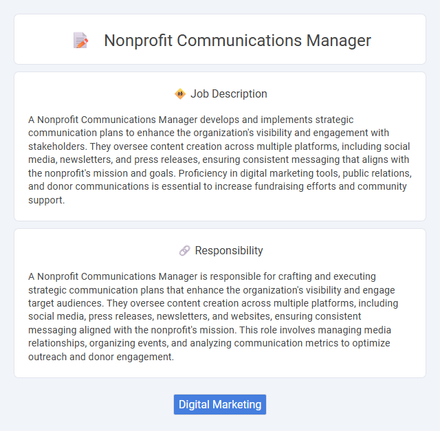 Nonprofit Communications Manager Job Description and Career Detail
