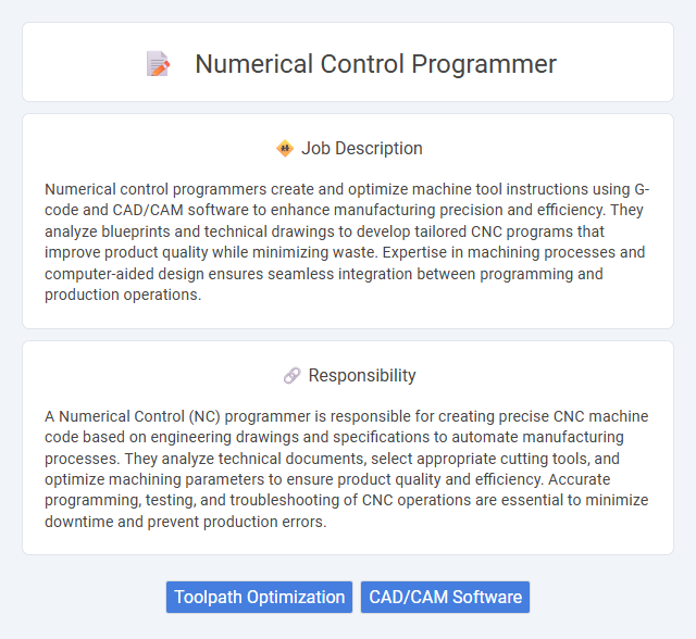 Numerical Control Programmer Job Description and Career Detail
