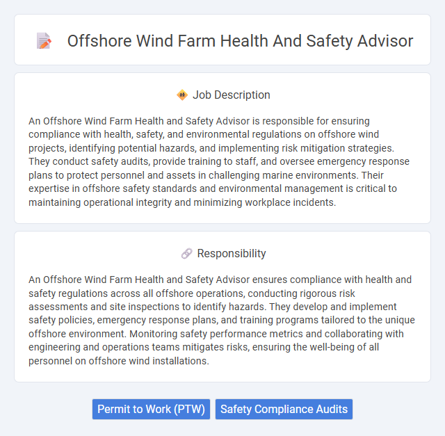 Offshore Wind Farm Health And Safety Advisor Job Description and Career Detail