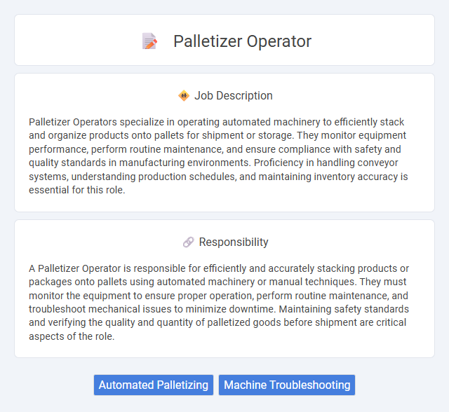 Palletizer Operator Job Description and Career Detail