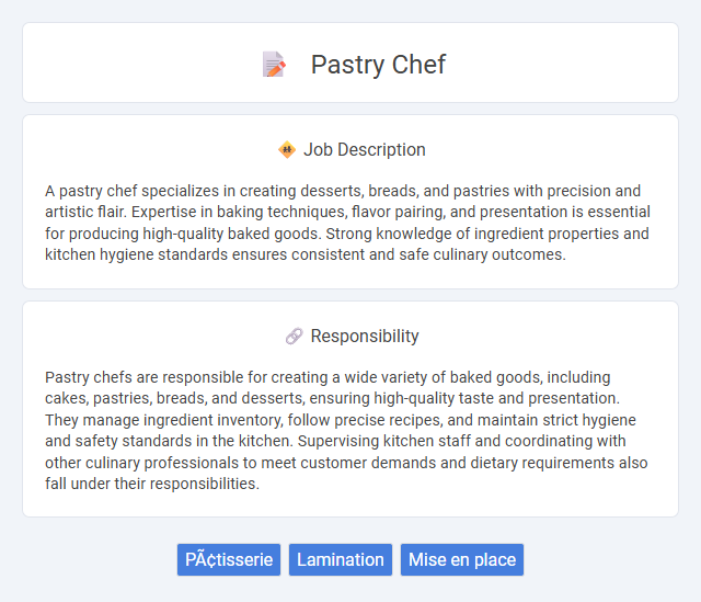 Pastry Chef Job Description and Career Detail