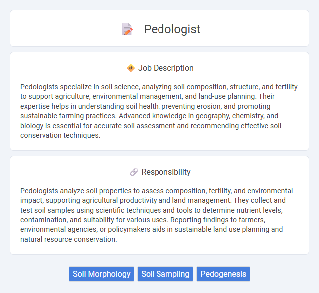 Pedologist Job Description and Career Detail