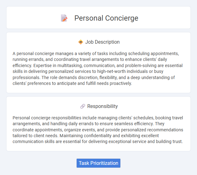 Personal Concierge Job Description and Career Detail