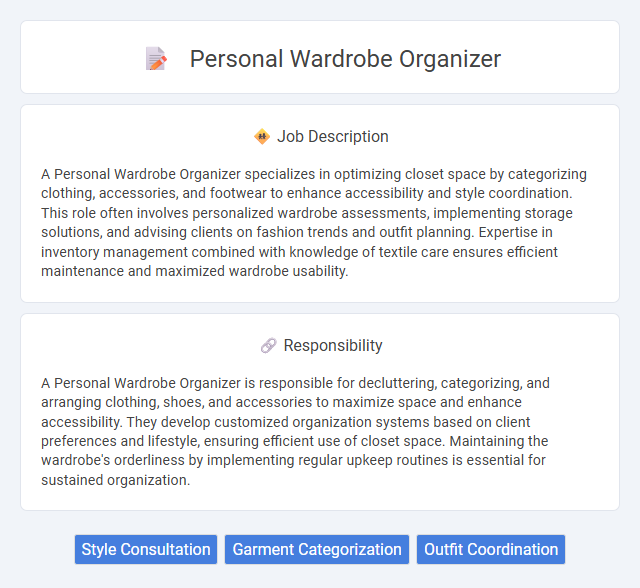 Personal Wardrobe Organizer Job Description and Career Detail