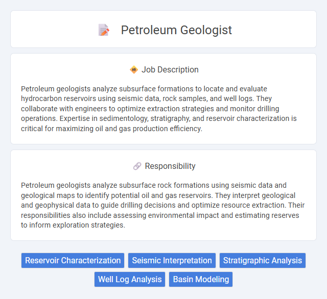 Petroleum Geologist Job Description and Career Detail