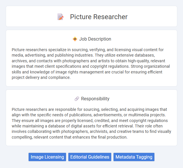 Picture Researcher Job Description and Career Detail