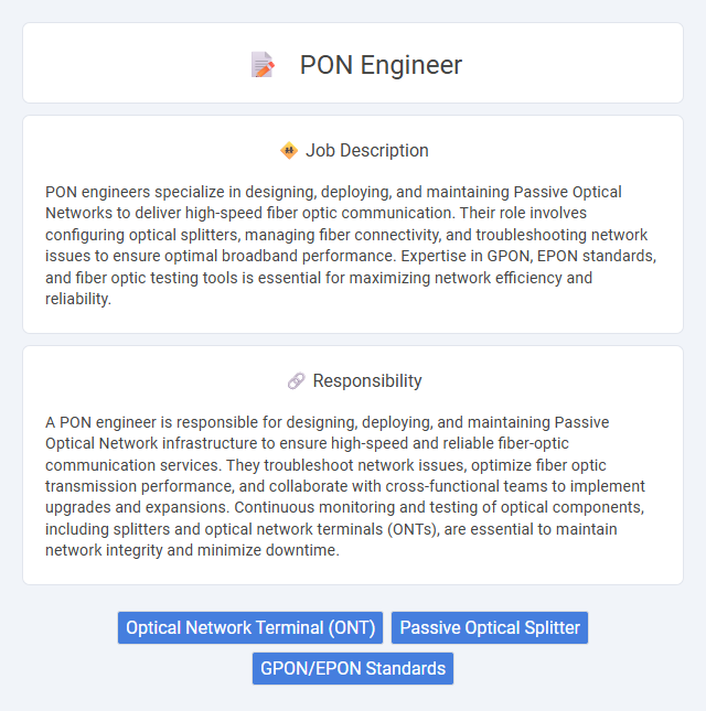 Pon Engineer Job Description and Career Detail