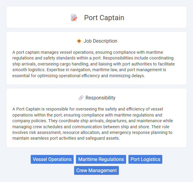 Port Captain Job Description and Career Detail