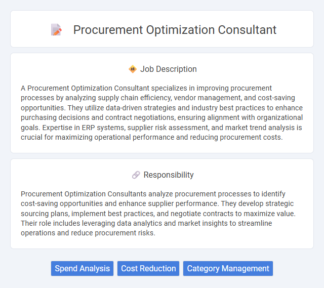 Procurement Optimization Consultant Job Description and Career Detail