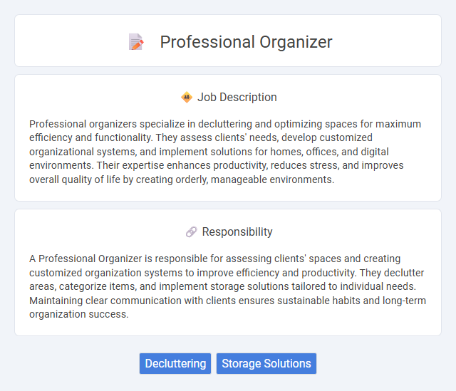 Professional Organizer Job Description and Career Detail