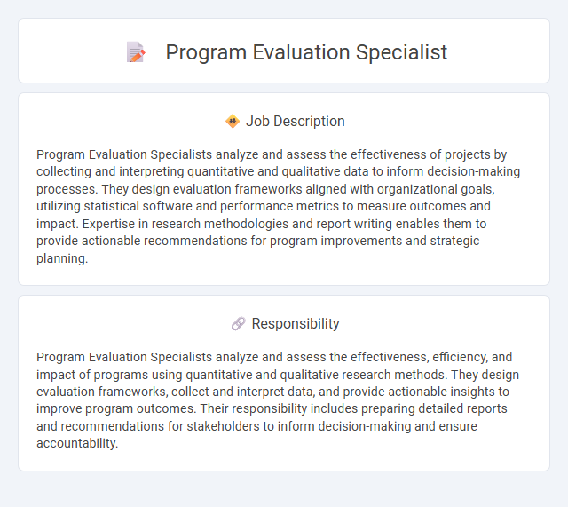 Program Evaluation Specialist Job Description and Career Detail