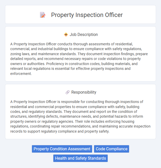Property Inspection Officer Job Description and Career Detail