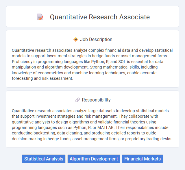 Quantitative Research Associate Job Description and Career Detail