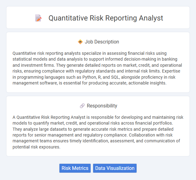 Quantitative Risk Reporting Analyst Job Description and Career Detail