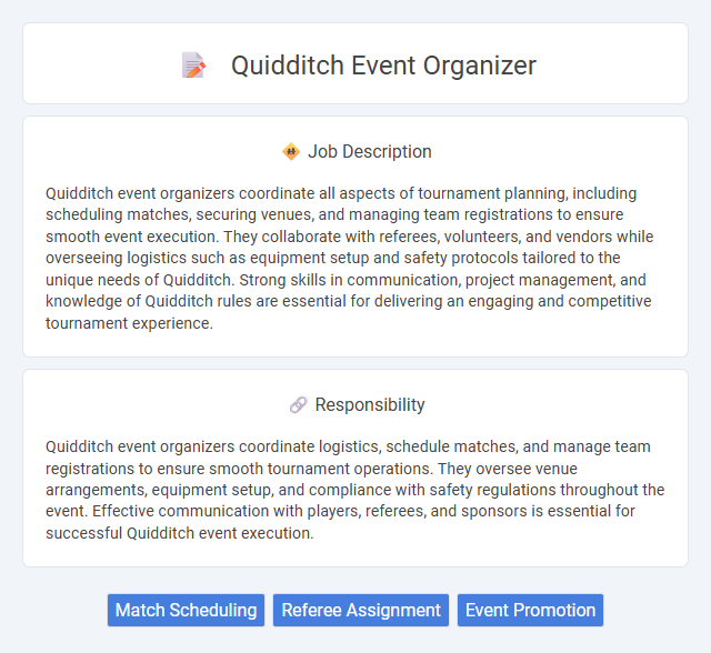 Quidditch Event Organizer Job Description and Career Detail