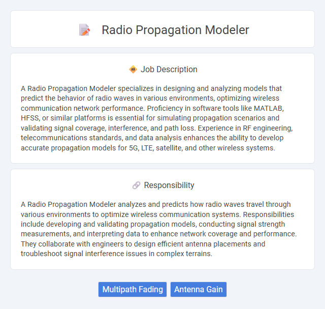 Radio Propagation Modeler Job Description and Career Detail